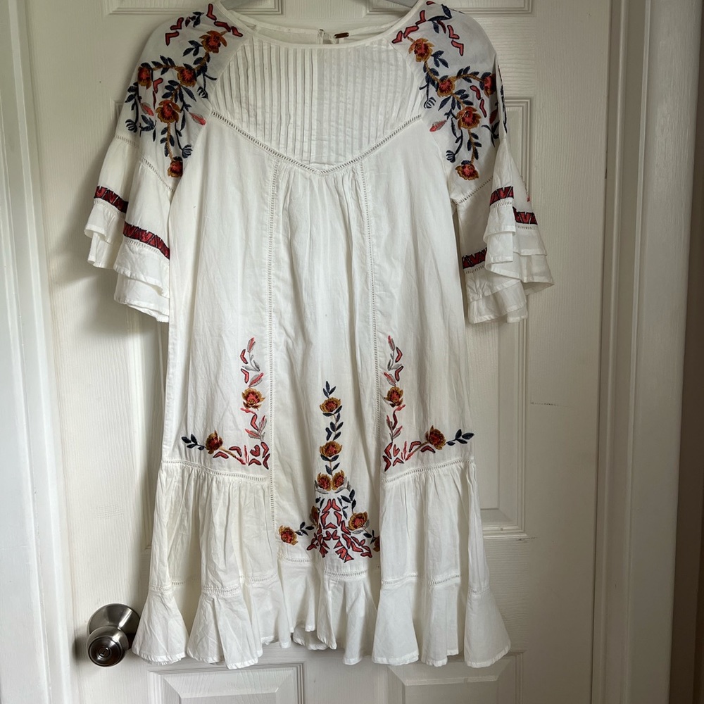 FREE PEOPLE EMBROIDERED VINTAGE DRESS